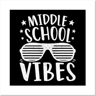 Middle School Vibes Teacher Student First Day Of School 2023 Posters and Art